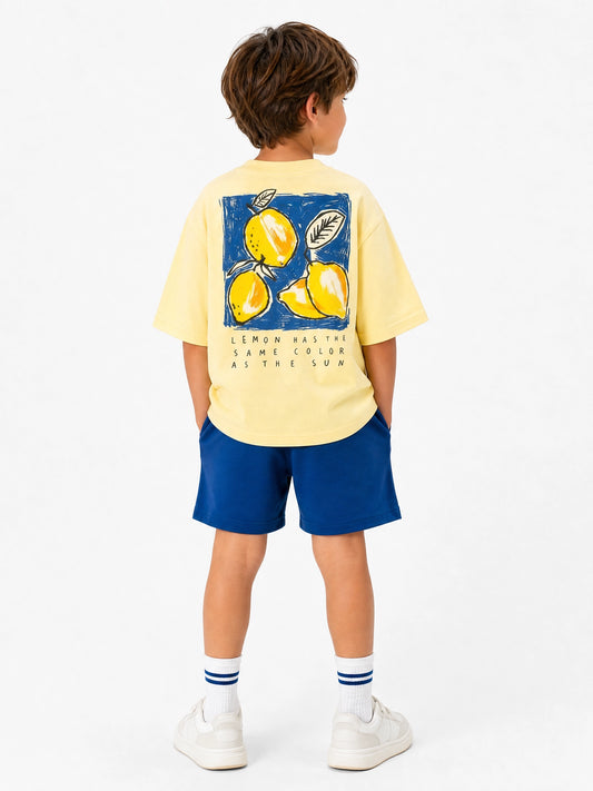Lemon Graphic T-Shirt & Shorts Set
