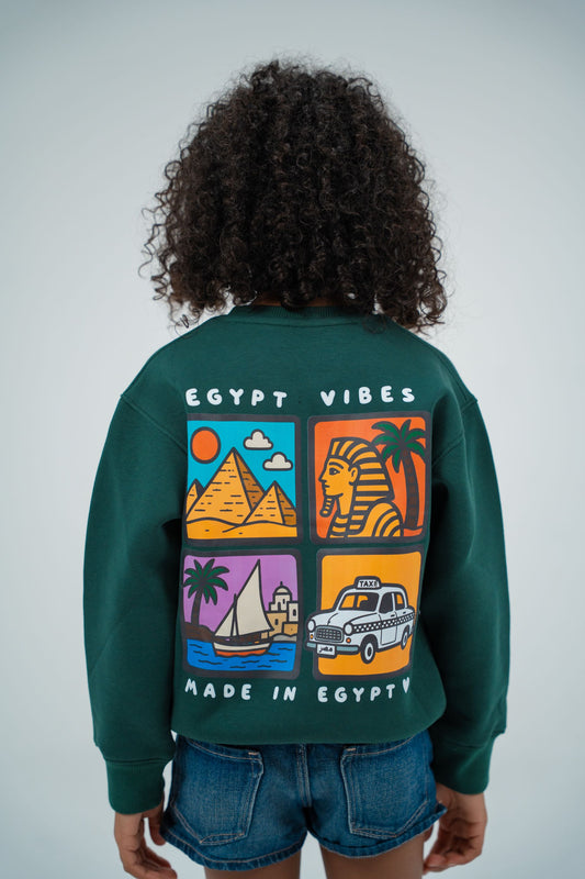 Kids’ Unisex Winter Sweatshirt – Egypt Vibes