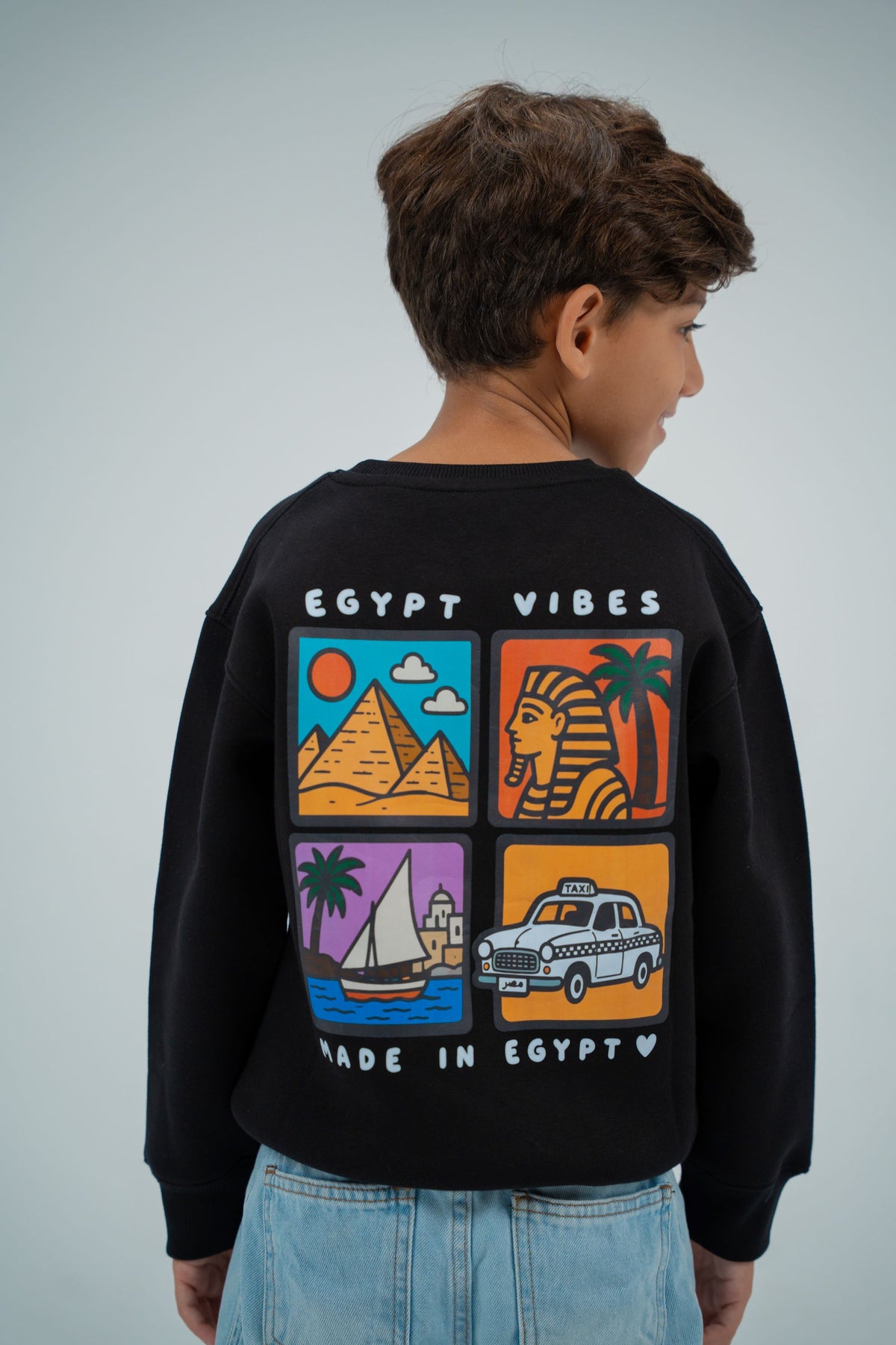 Kids’ Unisex Winter Sweatshirt – Egypt Vibes