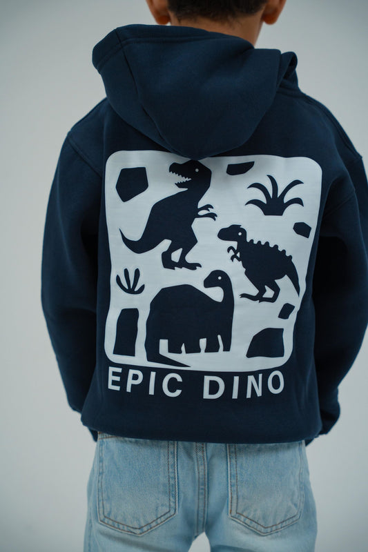Boys’ Winter Hoodie – Epic Dino