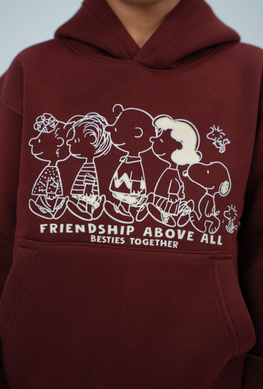Kids’ Unisex Winter Hoodie – Peanuts Friendship